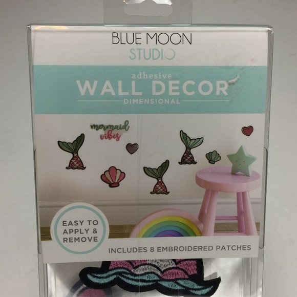 Blue Moon Studio NWT wall art mermaid 8 patches. - Picture 2 of 7